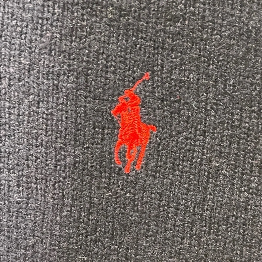 Polo Ralph Lauren Men’s 100% Lambs Wool V-Neck Sweater Embroidered Logo XL Navy